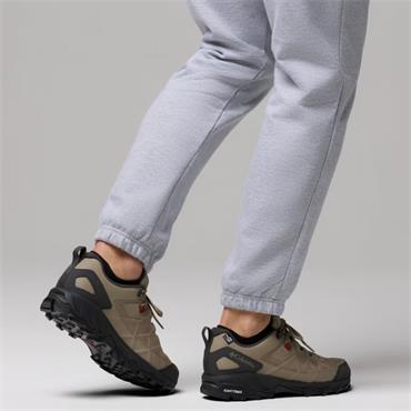 MENS LACE TRAINERS - PEBBLE